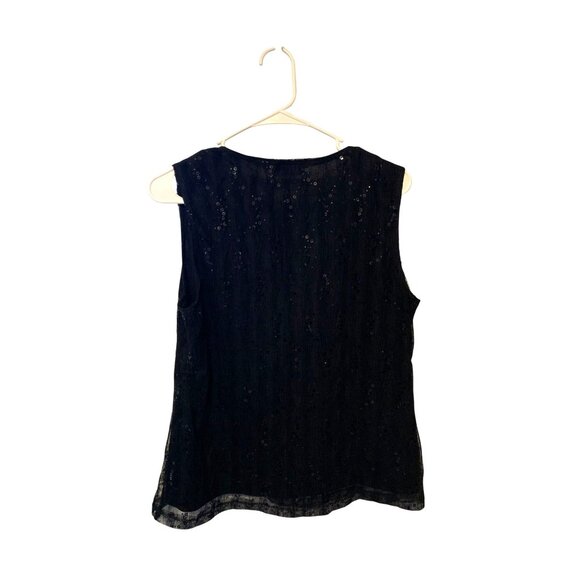 Vintage y2k AB Studio Womens Size Large SLeeveless Tank Shirt top Fairycore Whim - Picture 2 of 4